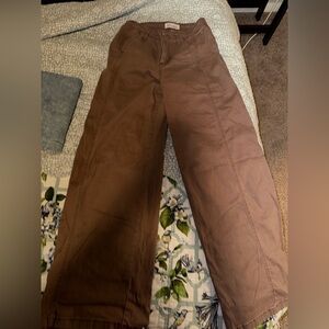 RE Generation Women’s Brown flared cargo Pants size 4